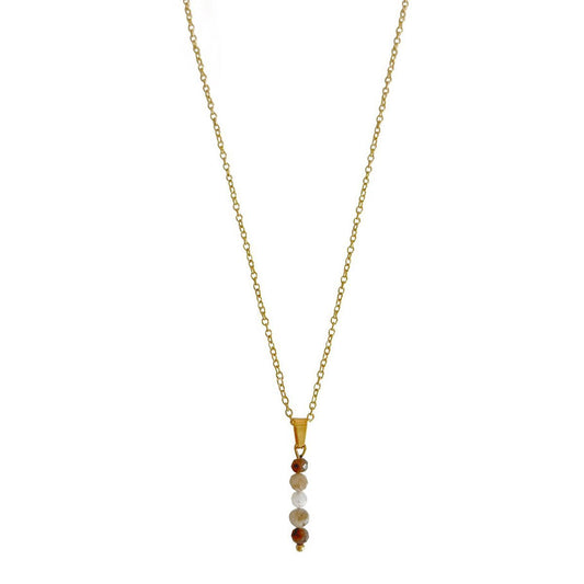 Zen Edelsteen Ketting - Goud