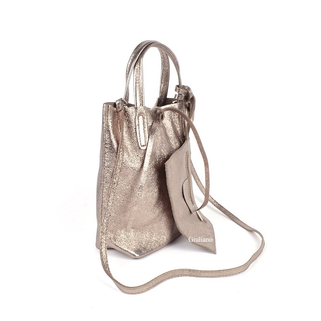 Lederen Mini shopper Metallic | 5526331