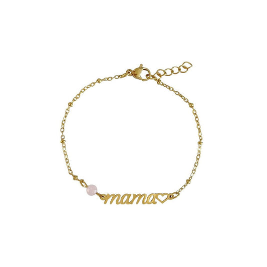 Mama & Rozenkwarts Armband - Goud