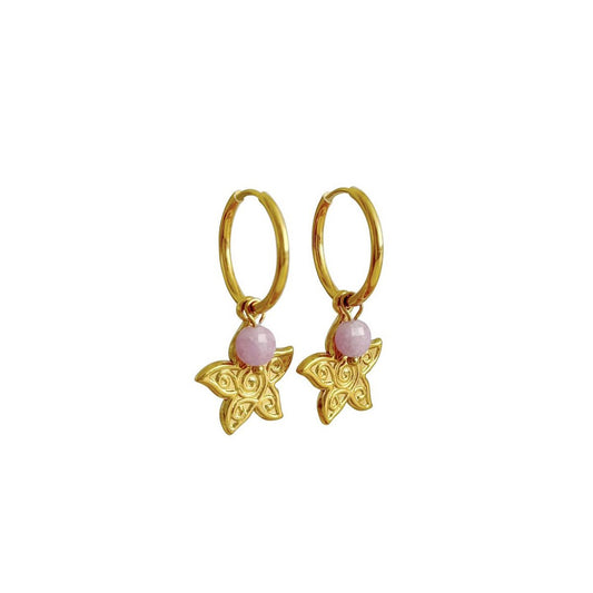 Zeester & Chalcedoon Oorringen - Goud