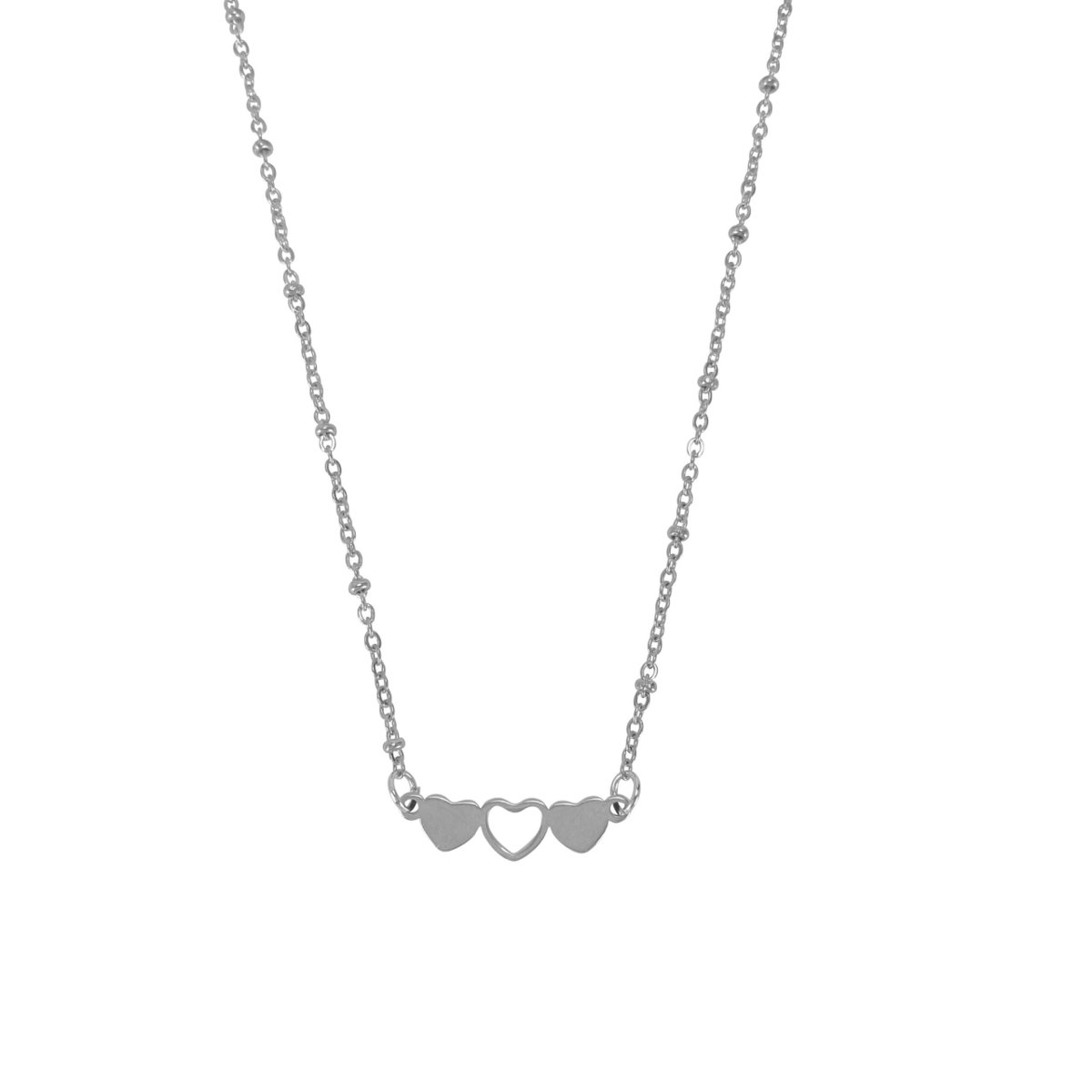 Ketting Hartjes - Zilver
