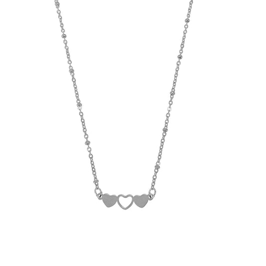 Ketting Hartjes - Zilver