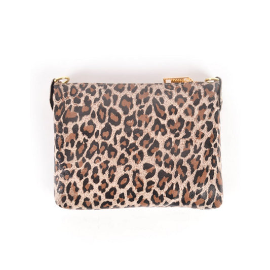 Lederen Panter Metallic Clutch | 5529731
