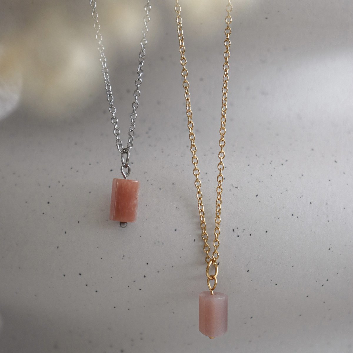 Zonnesteen Ketting - Goud