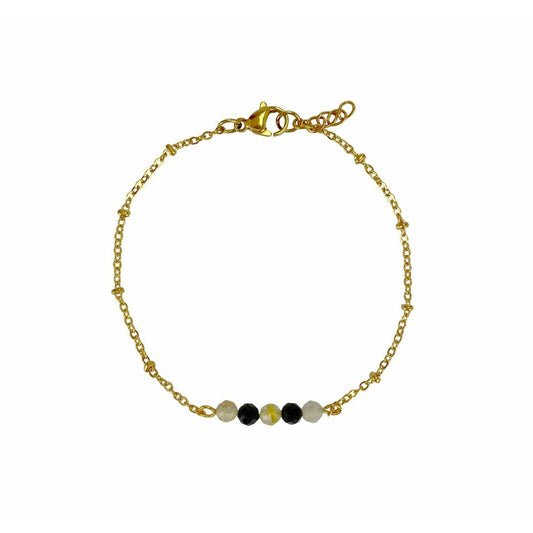 Armband Toermalijn & Rutielkwarts - Goud