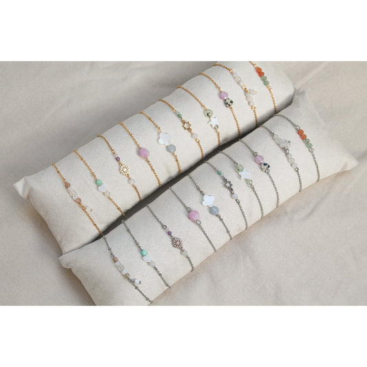 Armband Chalcedoon - Goud
