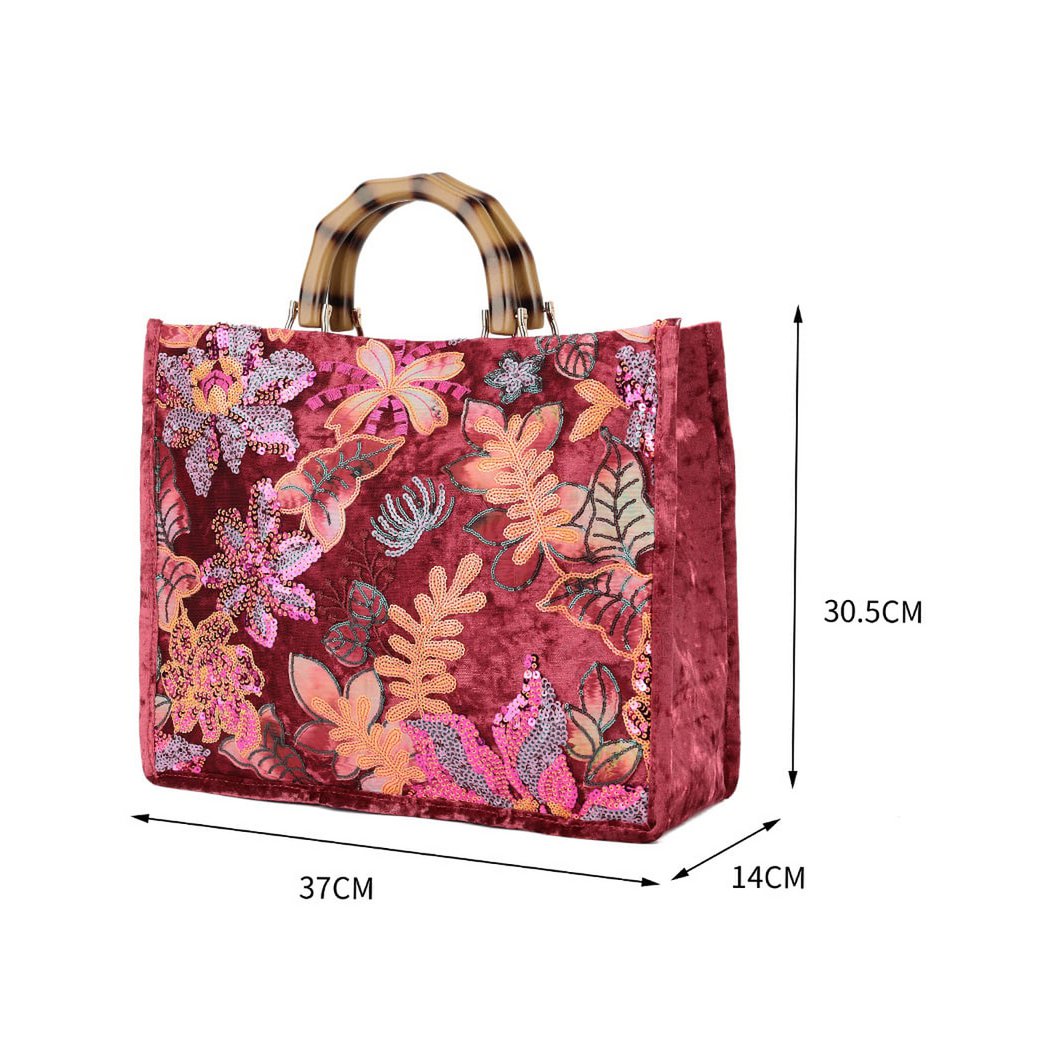 Kunstlederen pailletten handtas | 80138