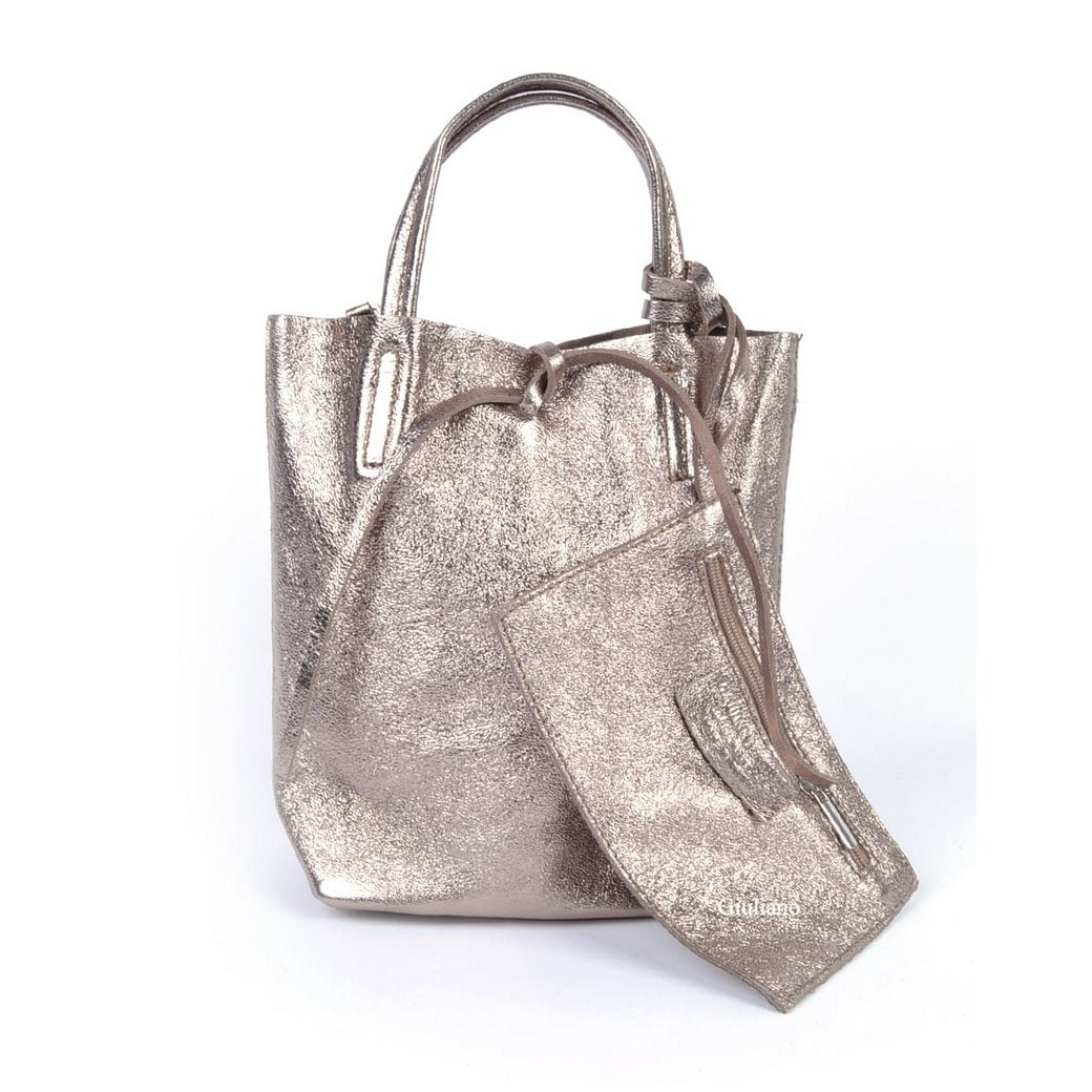 Lederen Mini shopper Metallic | 5526331