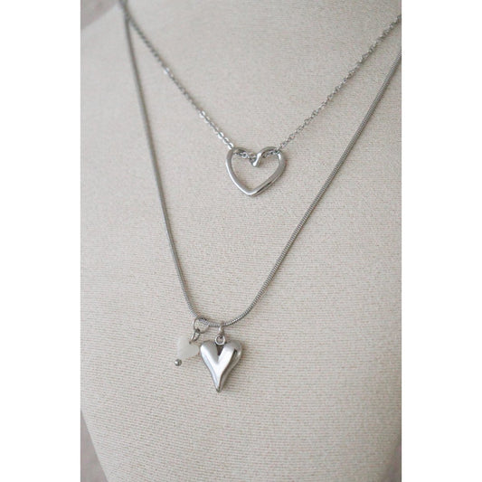 Hartjes Collier - Zilver