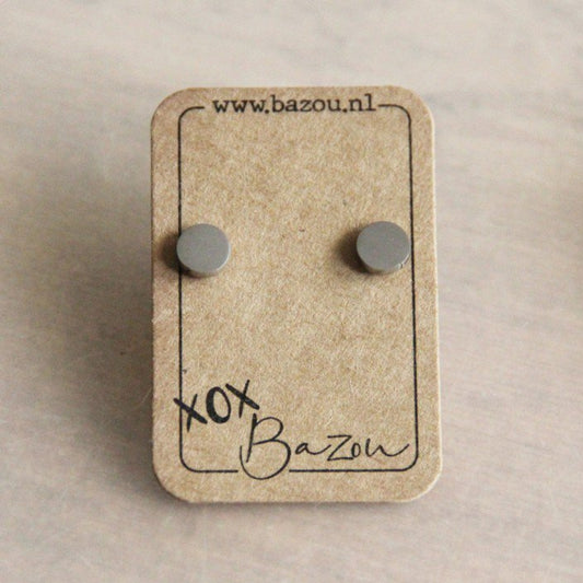 OS408 - RVS oorstekers rond - zilver