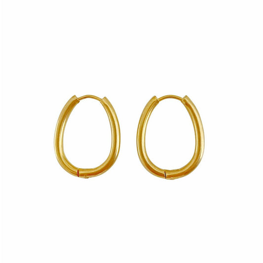 Chunky Ovalen Oorringen - Goud