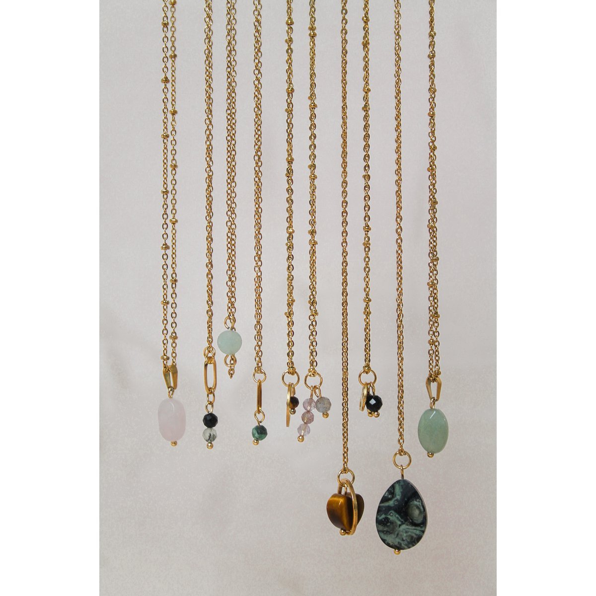 Ketting Kambaba Jaspis - Goud