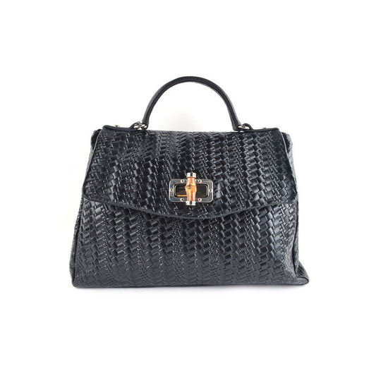 Lederen handtas metallic | 9001450