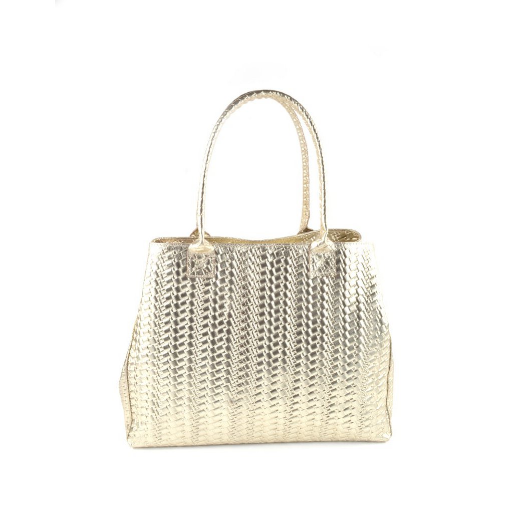 Lederen handtas metallic | 552210