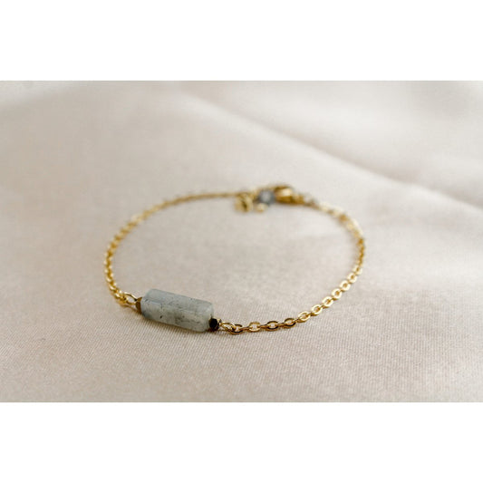 Armband Labradoriet & Hematiet - Goud