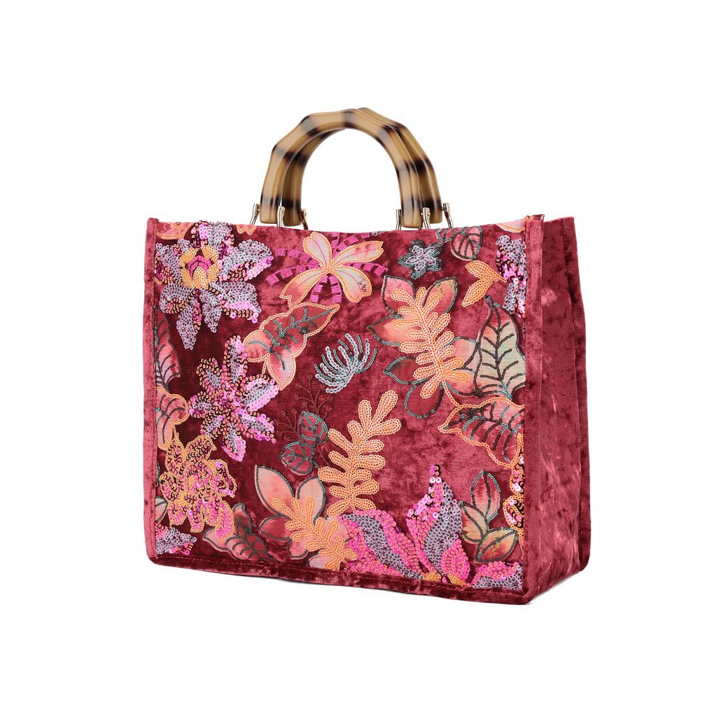 Kunstlederen pailletten handtas | 80138