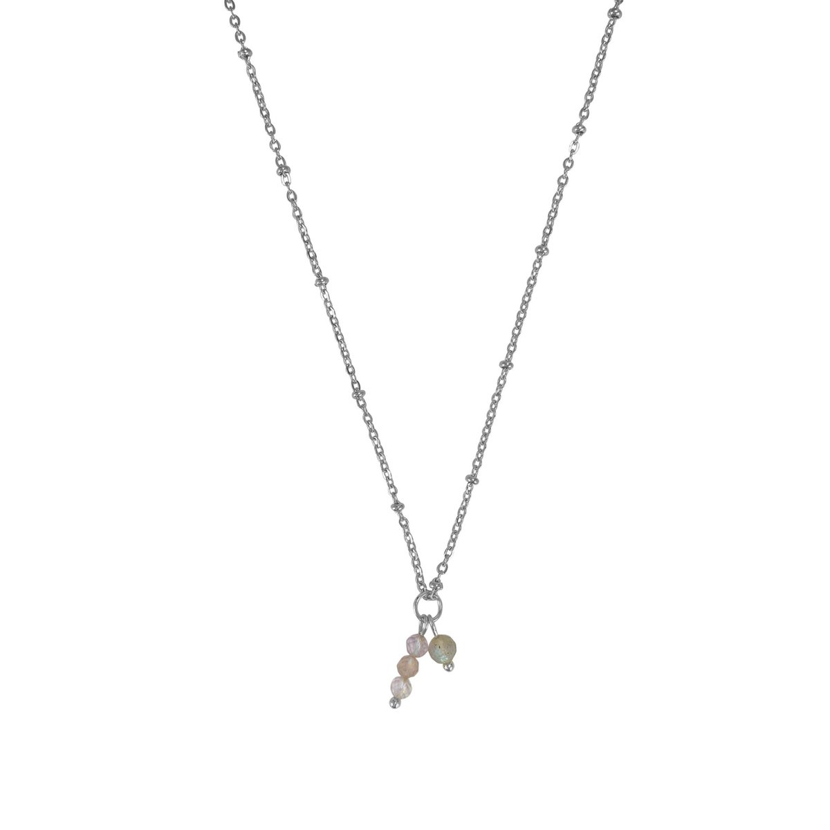Ketting Ametrien & Labradoriet - Zilver