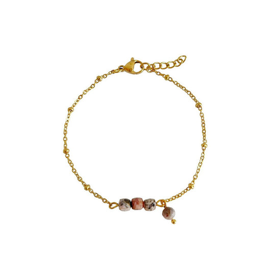 Rhodochrosiet Armbandje - Goud
