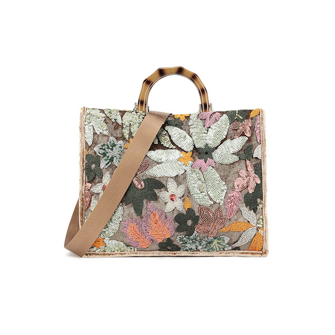 Kunstlederen pailletten handtas | 80138