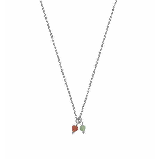 Ketting Aventurijn Hartjes - Zilver