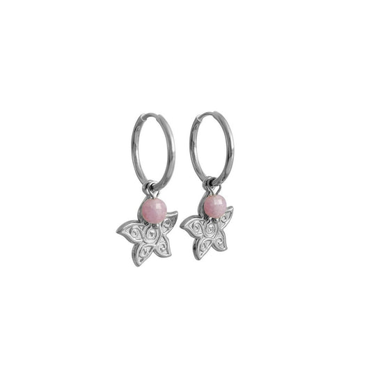 Zeester & Chalcedoon Oorringen - Zilver