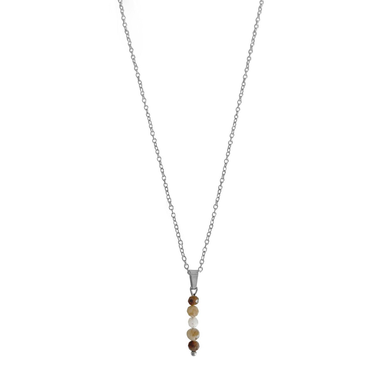 Zen Edelsteen Ketting - Zilver