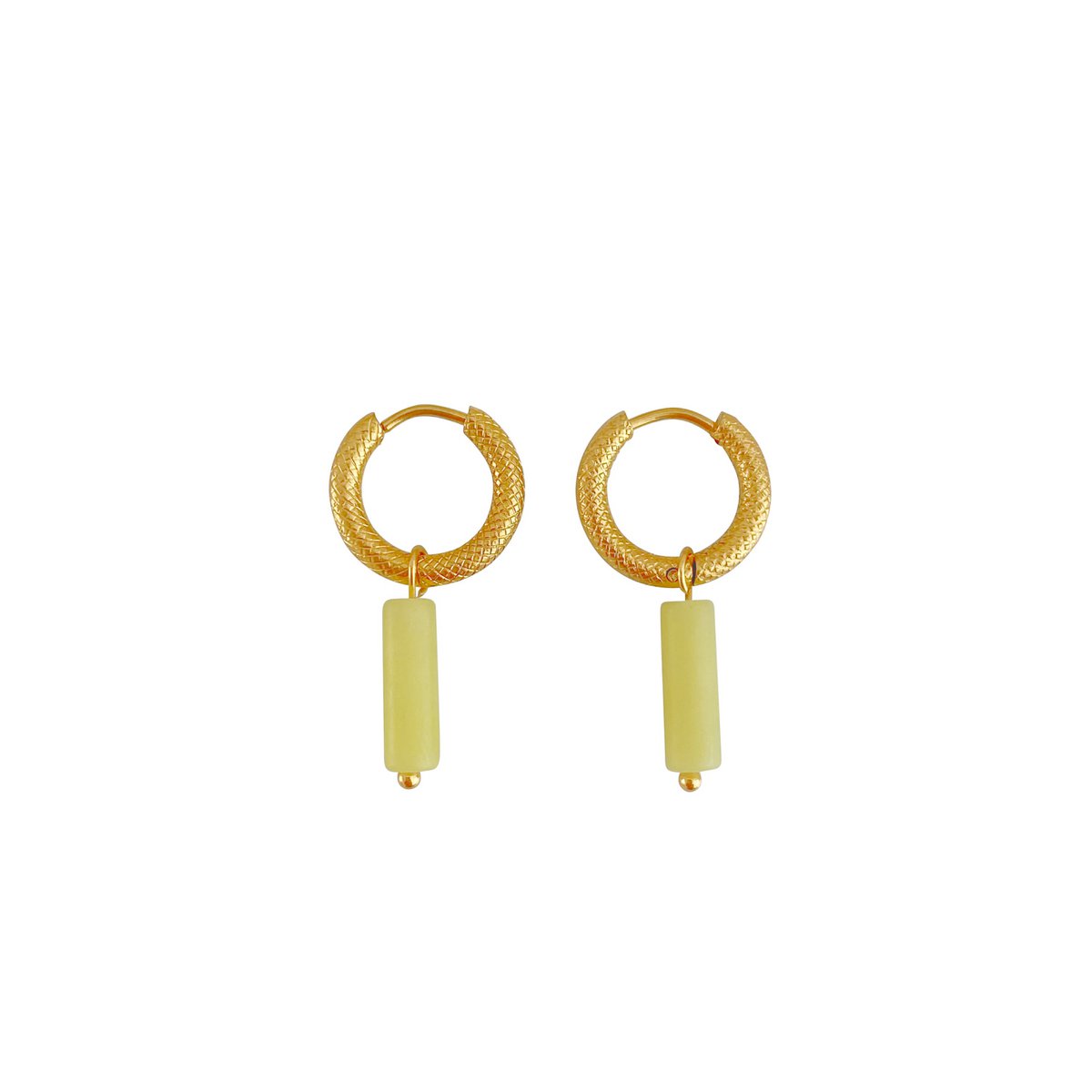 Lemon Jade Oorringen - Goud