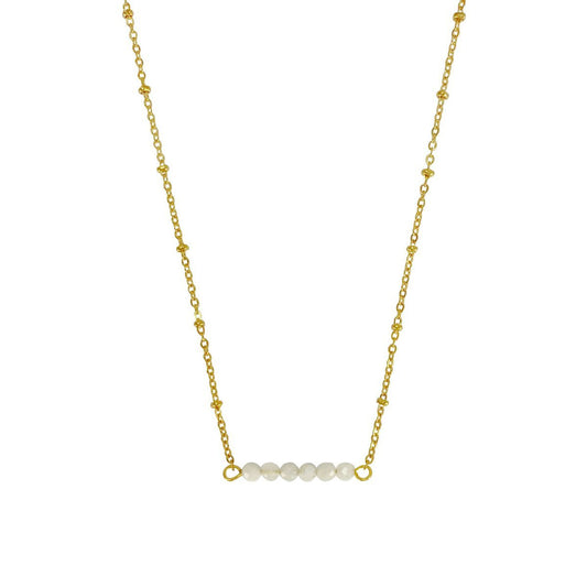 Ketting Maansteentjes Facet - Goud