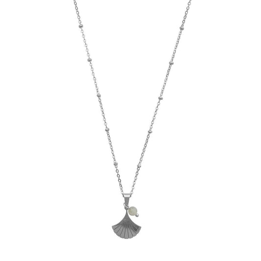 Ketting Gingko & Labradoriet - Zilver