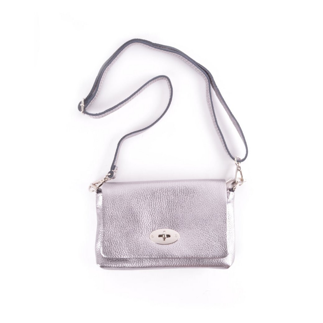 Lederen schoudertas metallic | 5527052