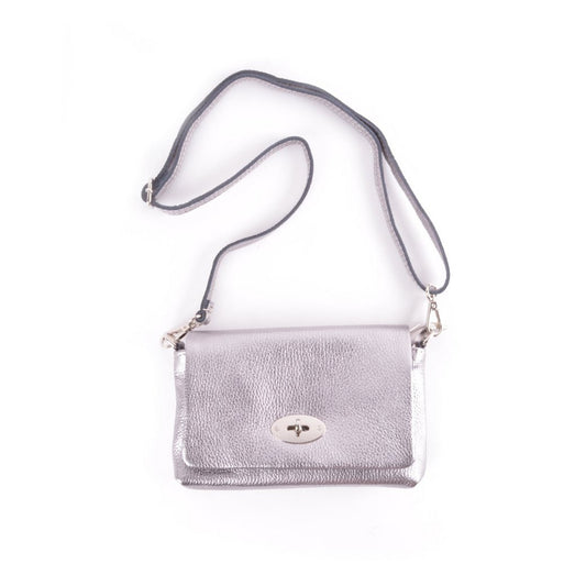 Lederen schoudertas metallic | 5527052
