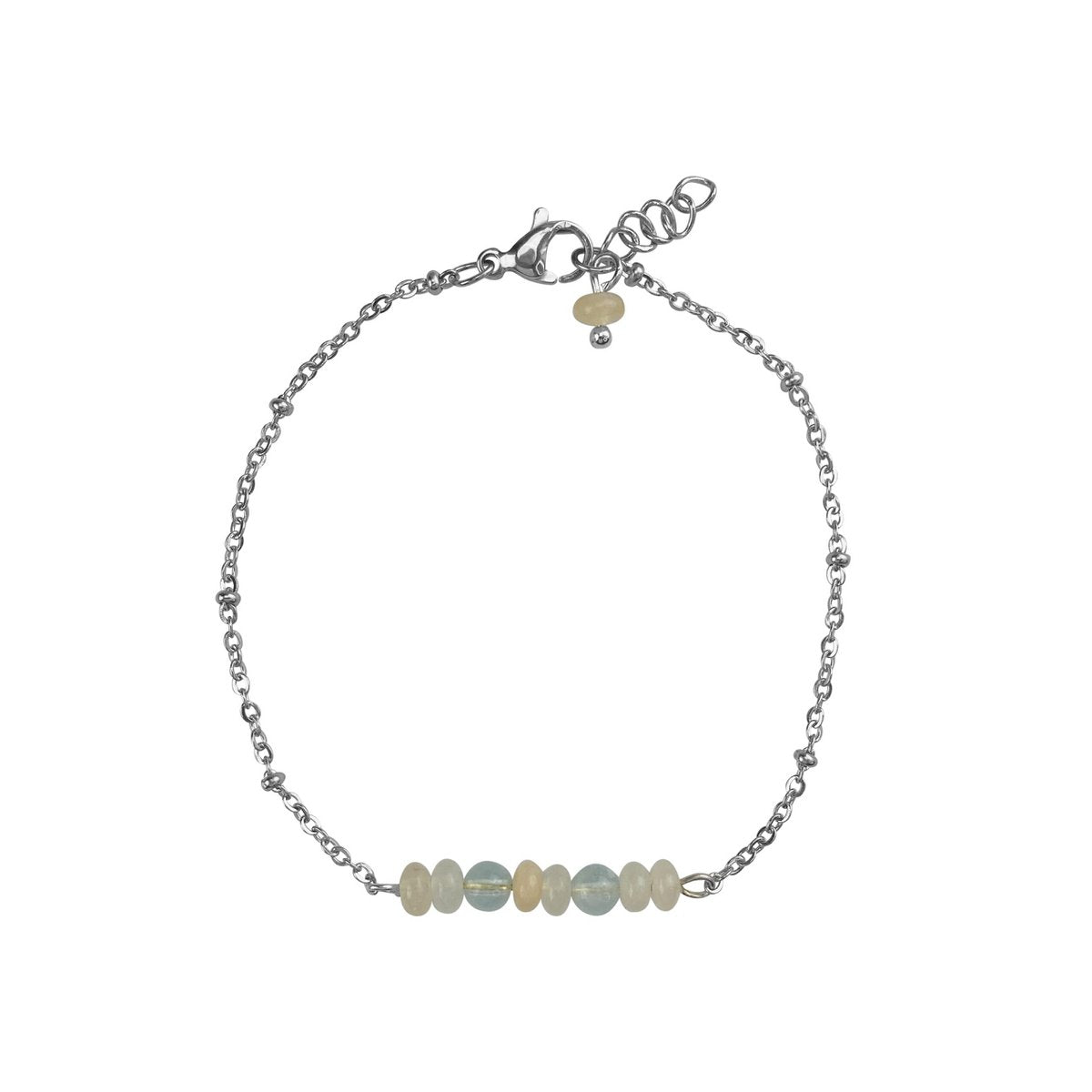 Armband Aquamarijn & Aventurijn - Zilver