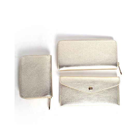 Lederen portemonnee metallic | 5590351
