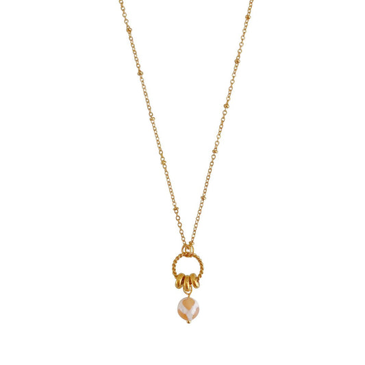 Dzi Agaat Ketting - Goud