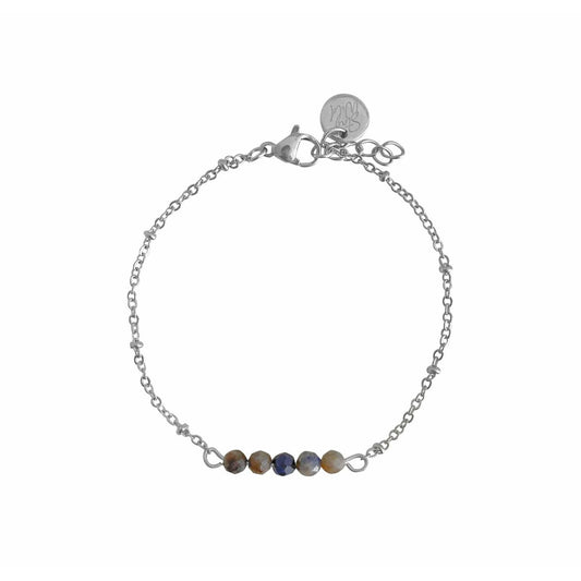 Saffier & Stay Wild Armband - Zilver