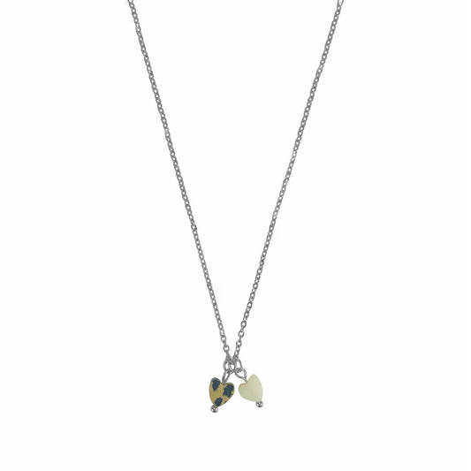 Ketting Dalmatiër Jaspis & Schelp Hartje - Zilver