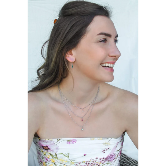 Geboortesteen Ketting - Zilver (per maand te bestellen)