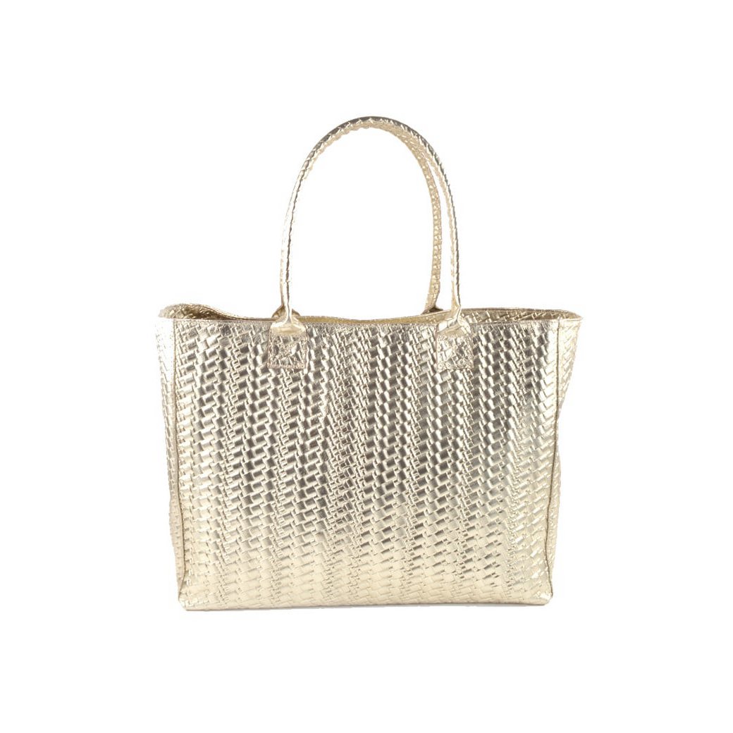 Lederen handtas metallic | 552210