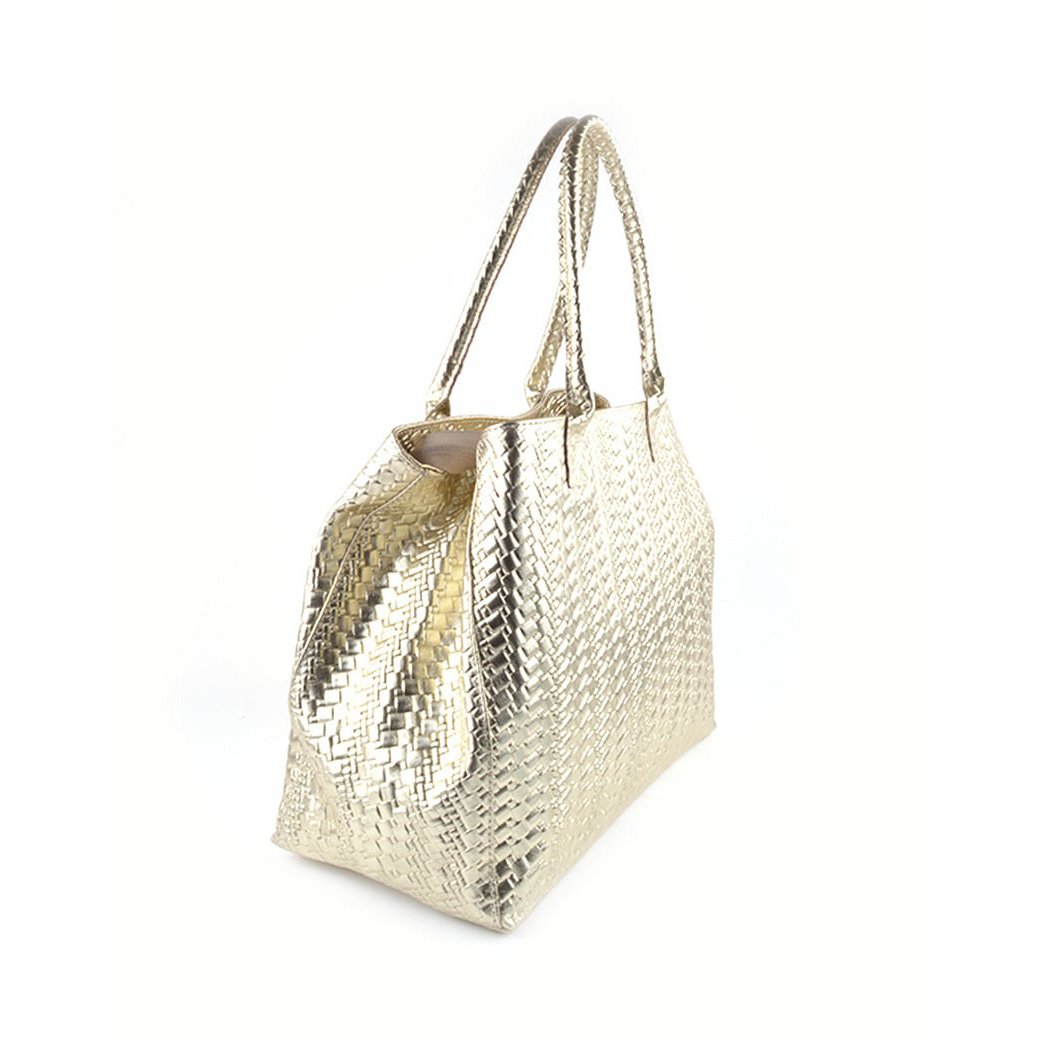 Lederen handtas metallic | 552210