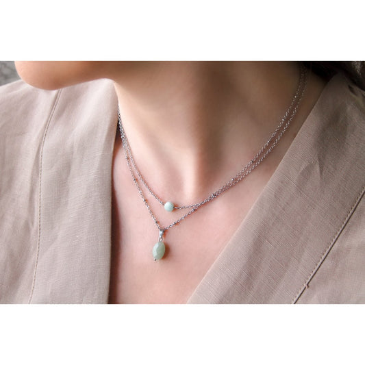 Ketting Aventurijn Facet - Zilver