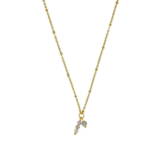 Ketting Ametrien & Labradoriet - Goud