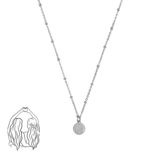 Hartsvriendinnen Ketting - Zilver