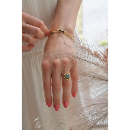 Armband Goud Obsidiaan - Goud