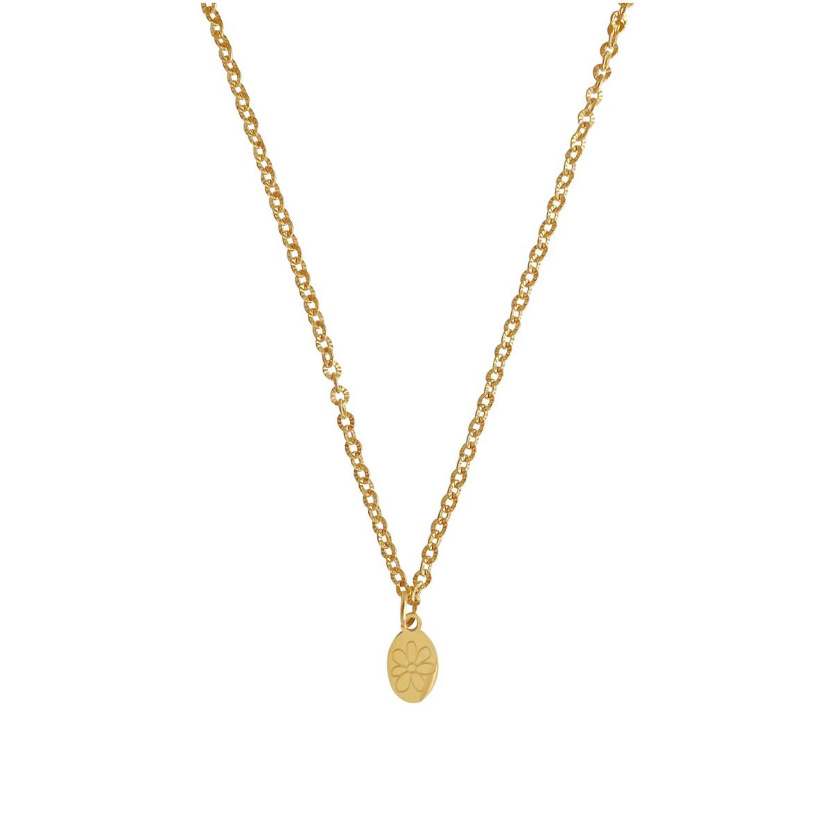 Gouden Ketting Bloem Bedeltje