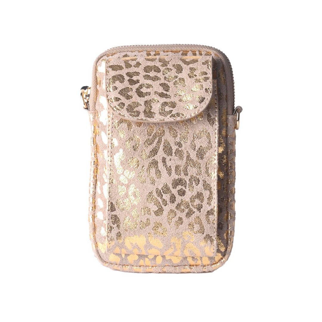 Nubuck telefoontasje | Metallic | 5527922