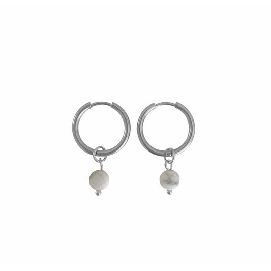 Oorringen Howliet Facet - Zilver