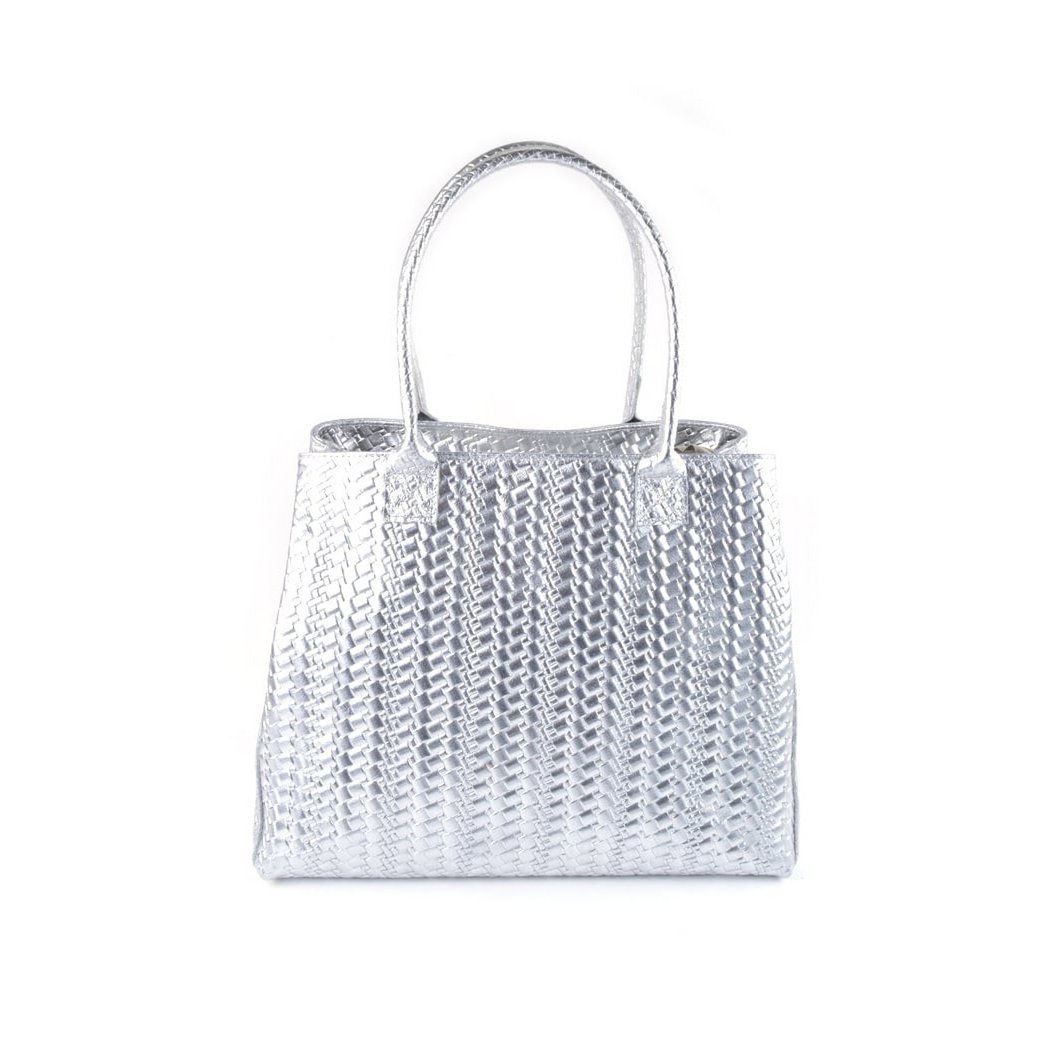 Lederen handtas metallic | 552210