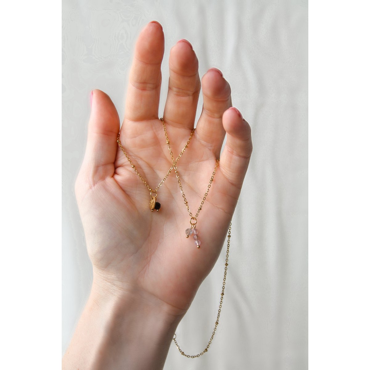 Ketting Goud Obsidiaan & Hematiet - Goud
