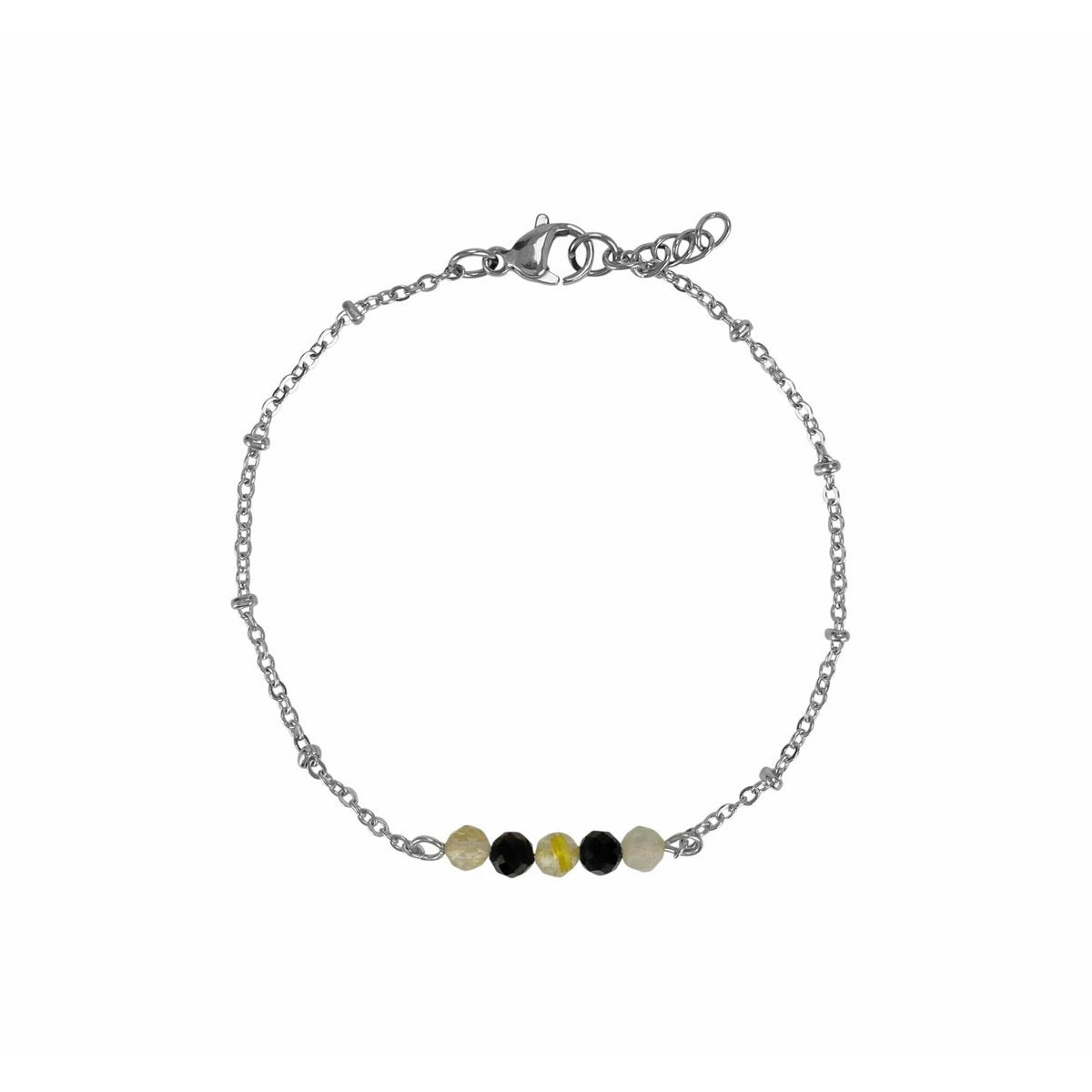Armband Toermalijn & Rutielkwarts - Zilver