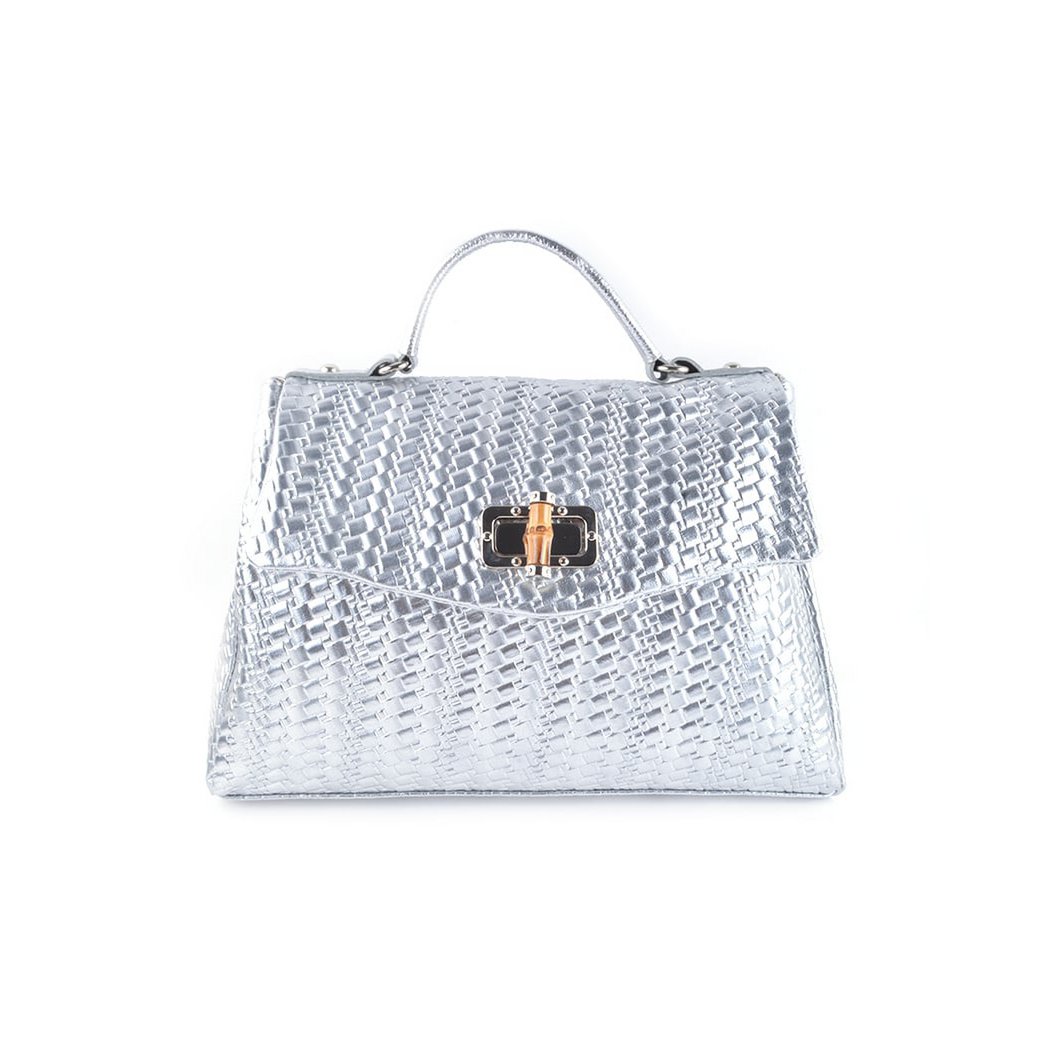 Lederen handtas metallic | 9001450